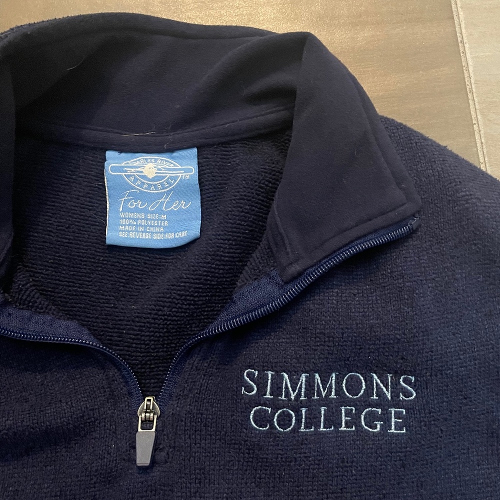 Simmons College quarter zip